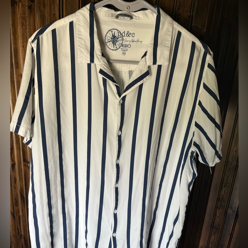 Very nice blue and white striped shirt